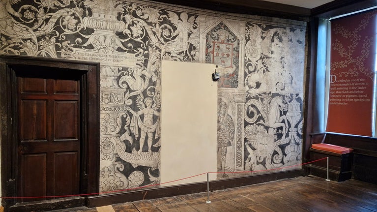 Medieval wall painting at Charterhouse